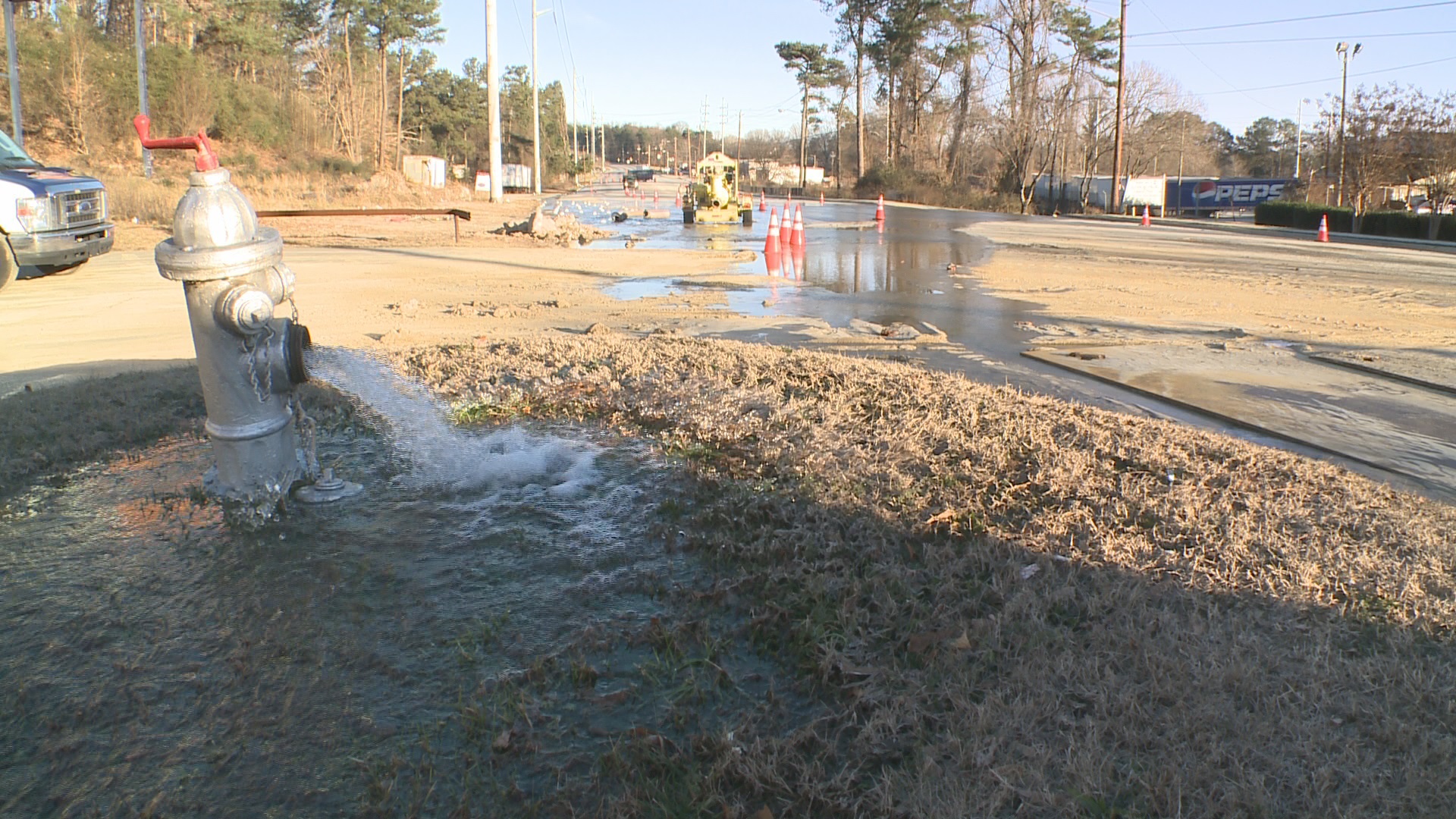 Water Main Breaks Close Roads | 11alive.com