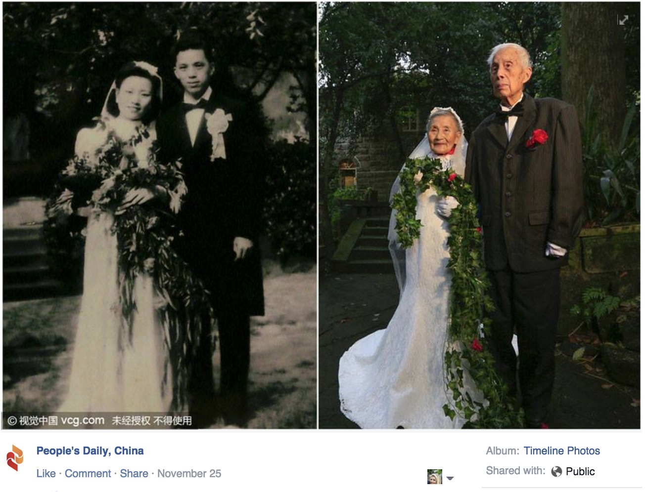 Couple Recreates Wedding Photos 70 Years Later | 11alive.com