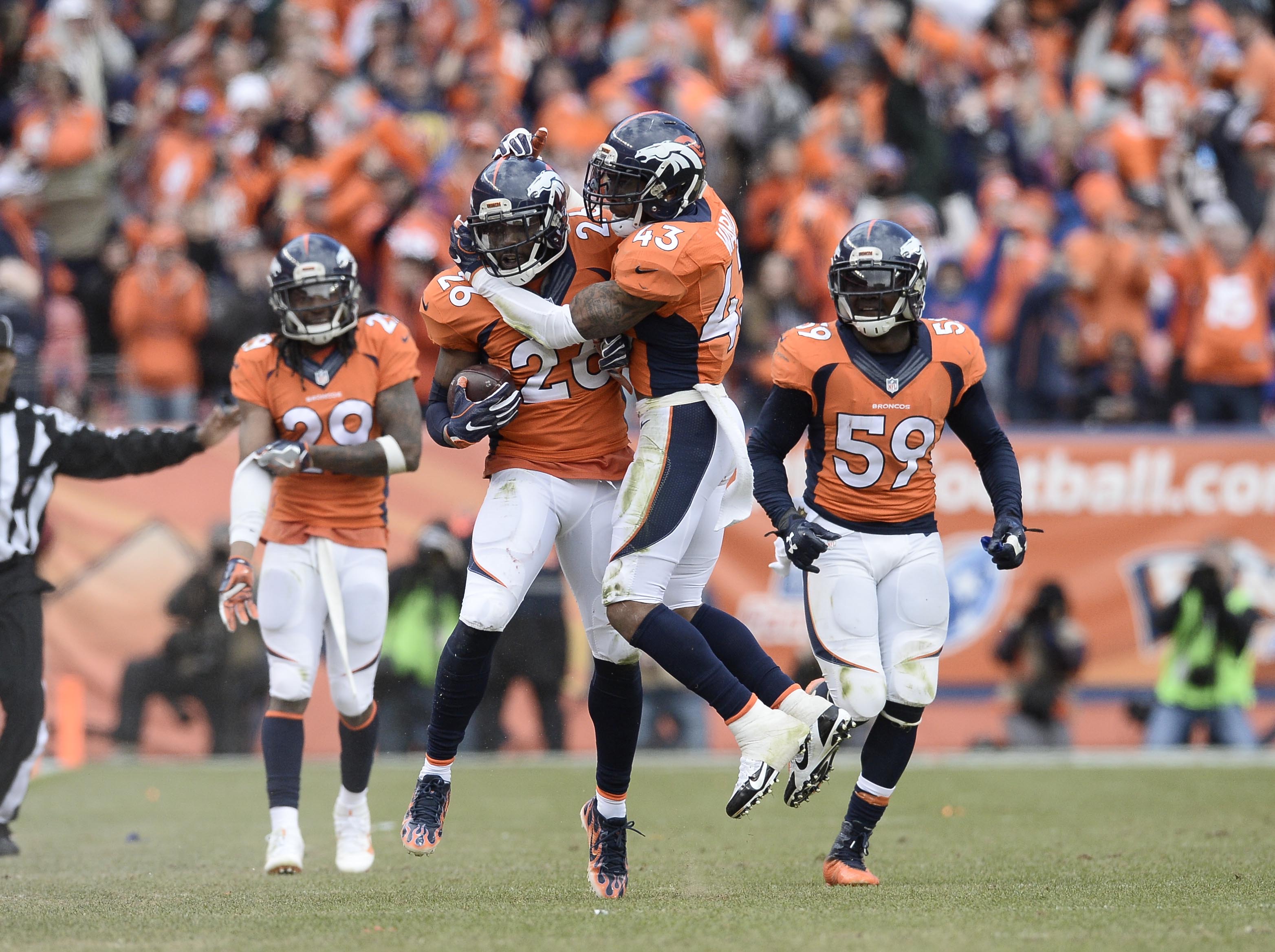 Denver Broncos linebacker Von Miller sacks New England Patriots quarterback  Tom Brady in the fourth quarter during the AFC Championship game at Sport  Authority Field at Mile High in Denver on January