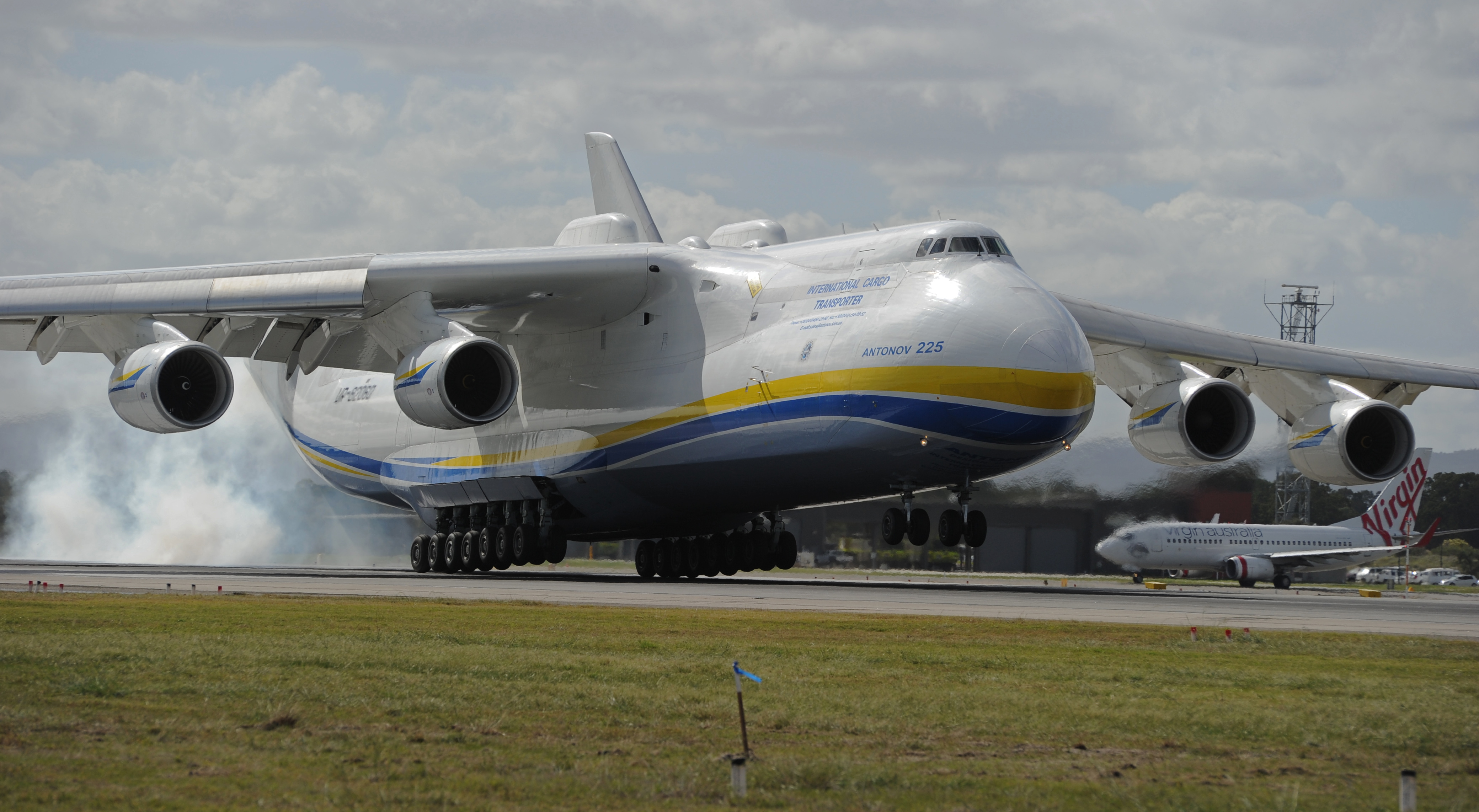 World s Largest Airplane Lands In Australia Stuns Onlookers WCNC