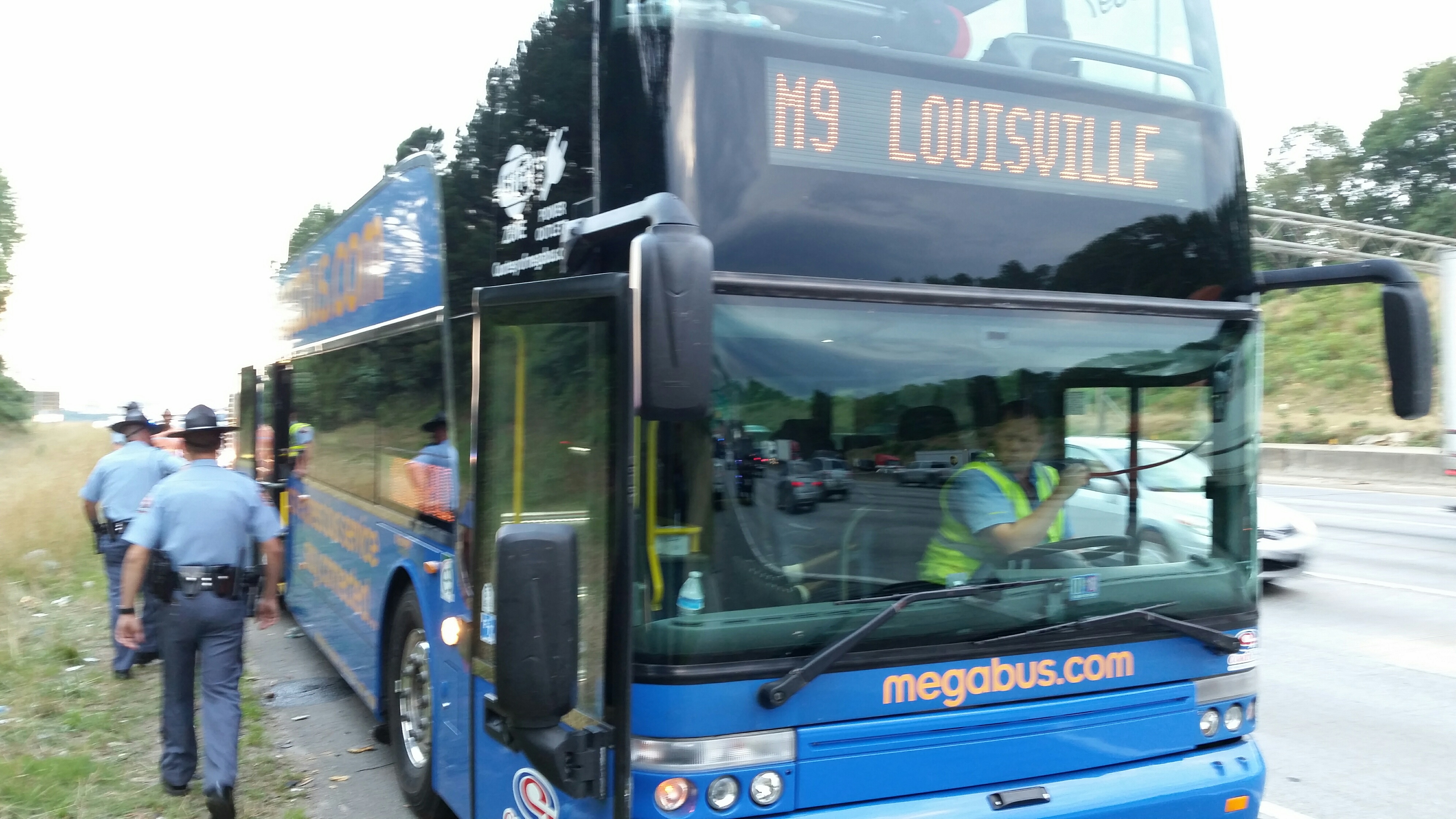 Megabus stops on I75 after driver had medical emergency