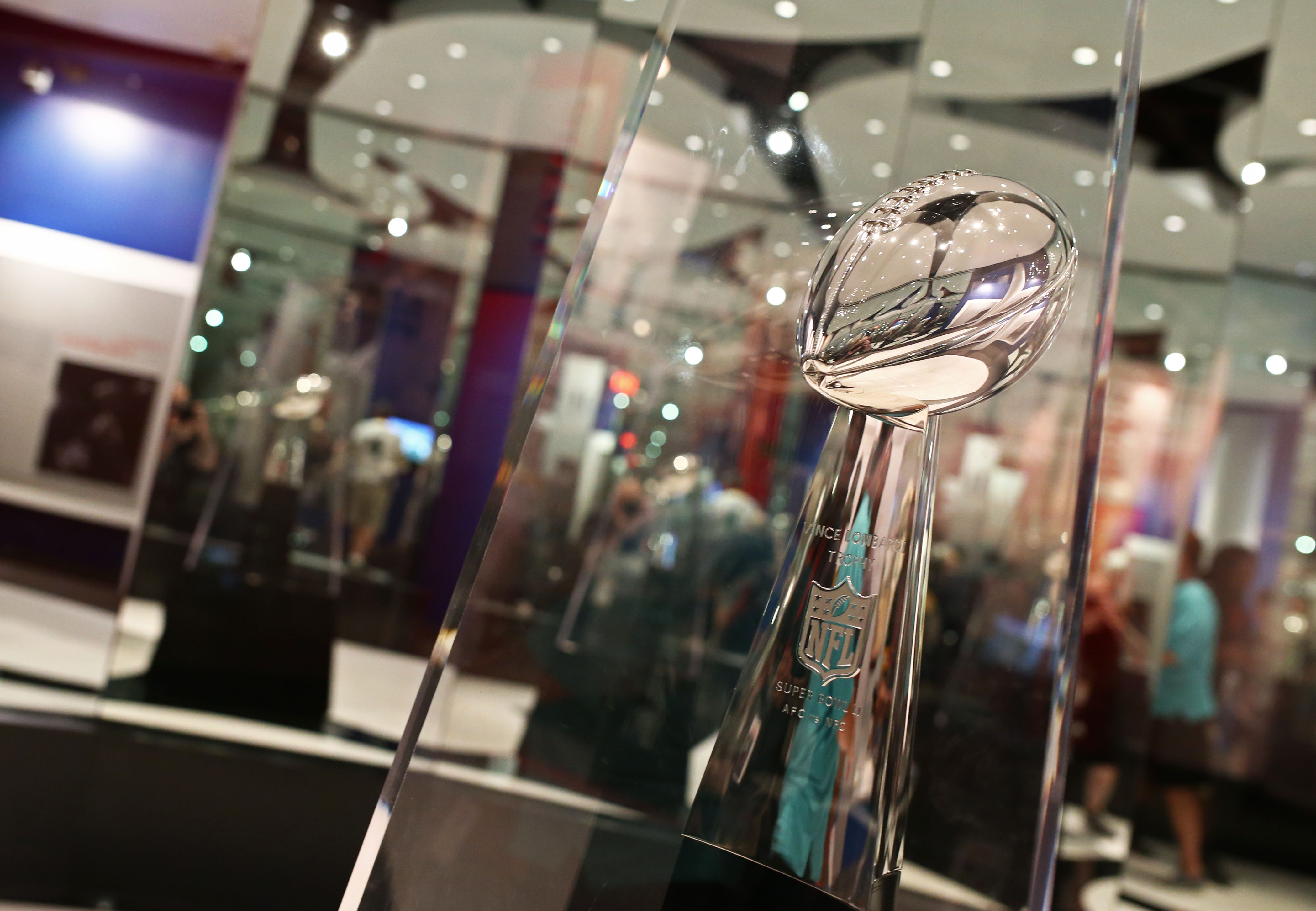 Lombardi Trophy on display at Pro Football Hall of Fame