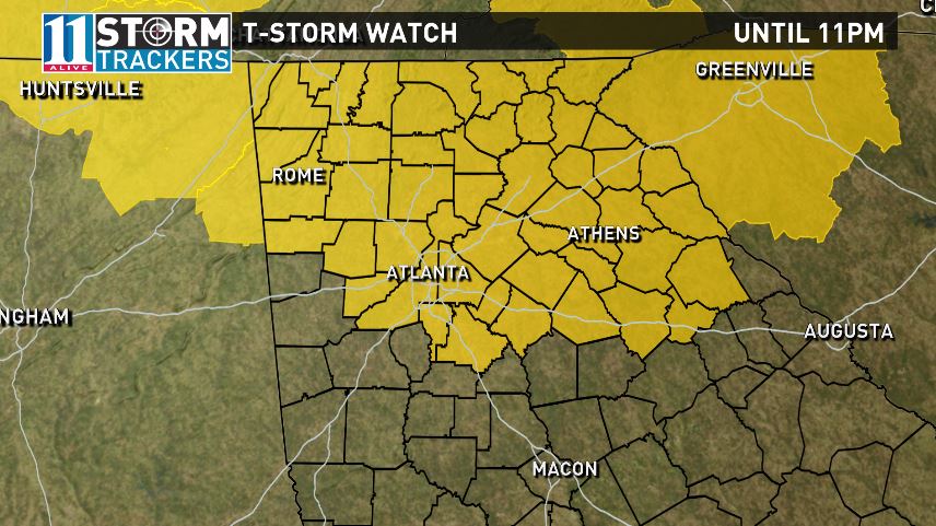Severe Thunderstorm Watch In Effect Until 11pm