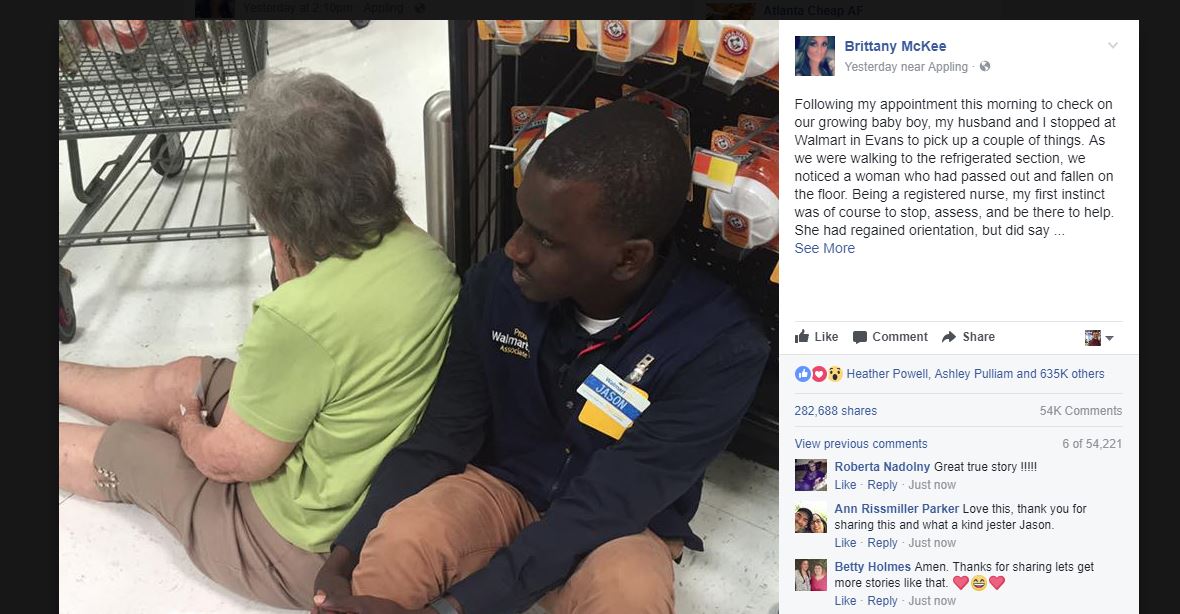 Georgia Walmart Employee Humbled After His Act Of Kindness Goes Viral