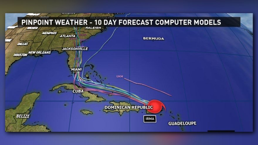 Hurricane Irma: Current Forecast Track, Spaghetti Models, Satellite ...