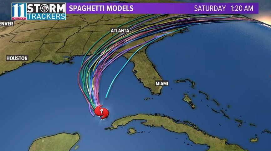 Tracking Hurricane Michael Spaghetti Models Forecast Cone And Satellite Alive Com