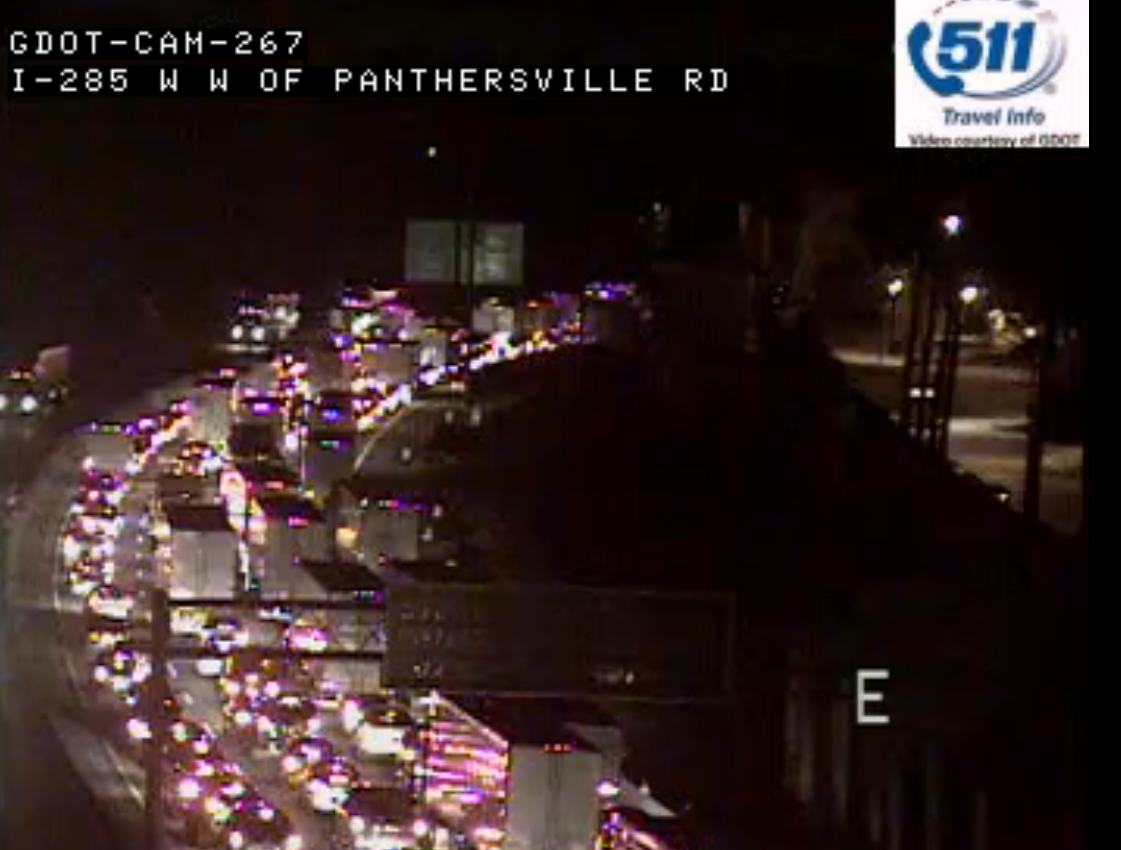 Traffic backed up by multi-vehicle wreck on I-285 | 11alive.com