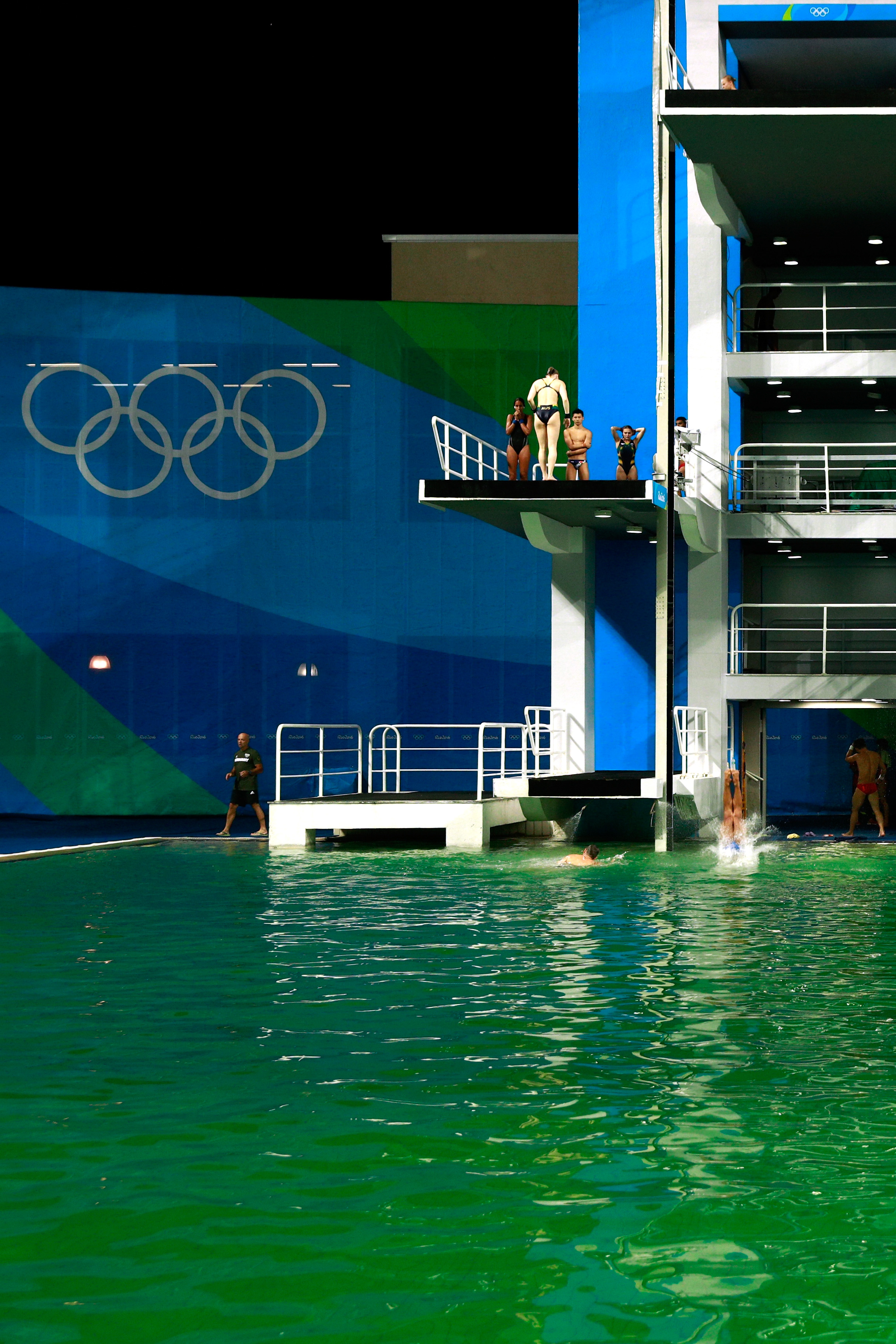 11alive.com | Olympic diving pool mysteriously turns green