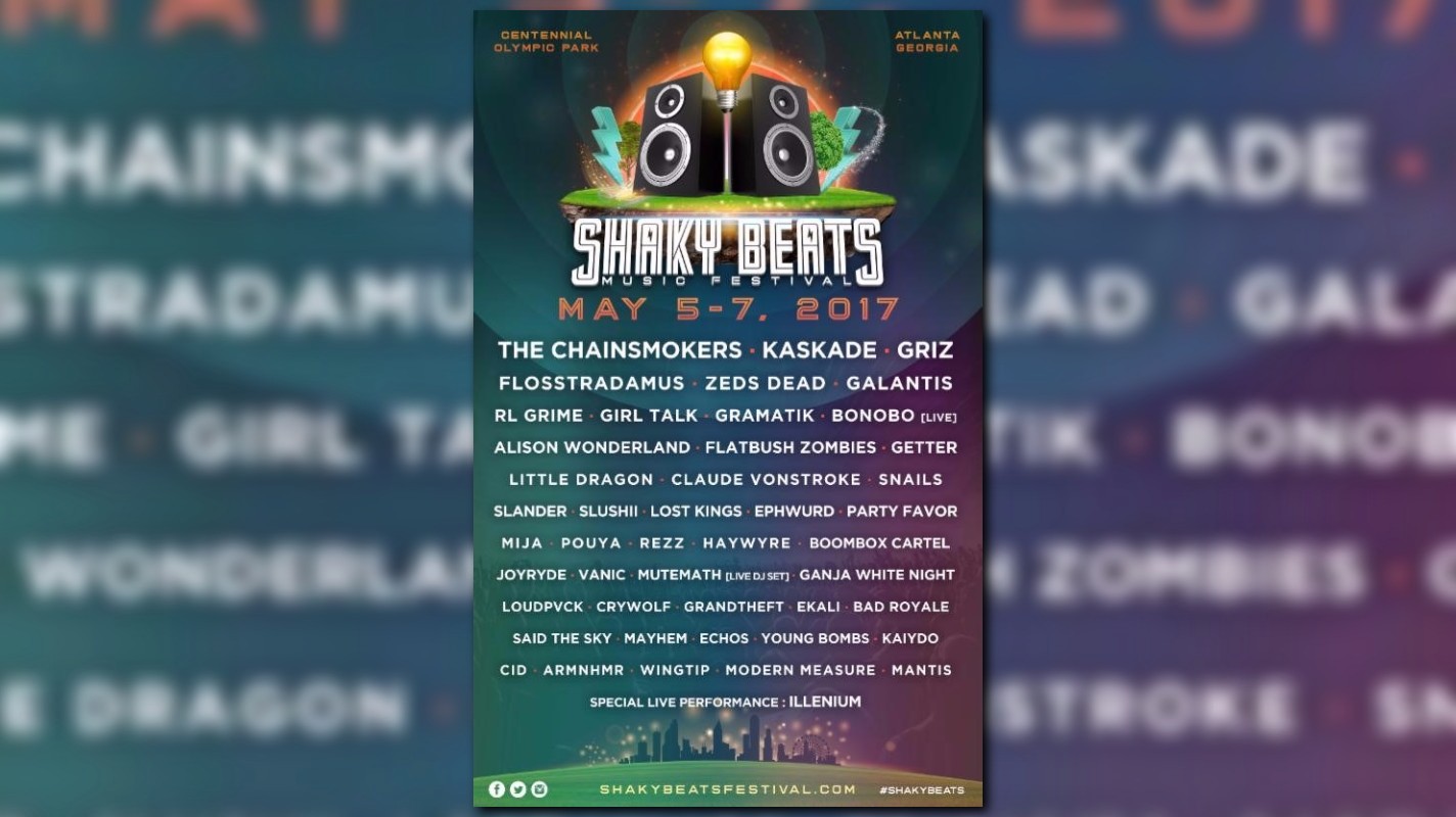 Shaky Beats Music Festival announces 2017 lineup | 11alive.com